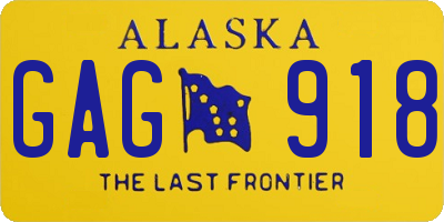 AK license plate GAG918