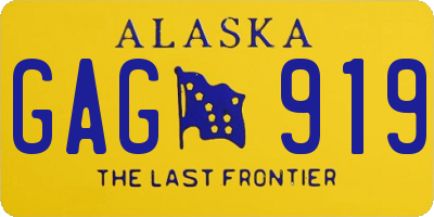 AK license plate GAG919