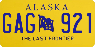 AK license plate GAG921