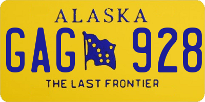 AK license plate GAG928