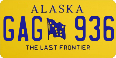 AK license plate GAG936