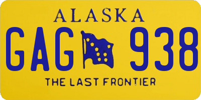 AK license plate GAG938