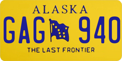 AK license plate GAG940