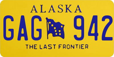 AK license plate GAG942