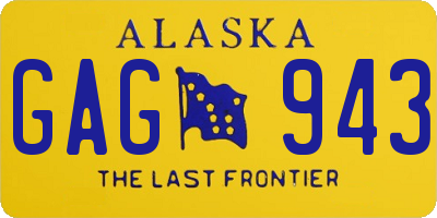 AK license plate GAG943