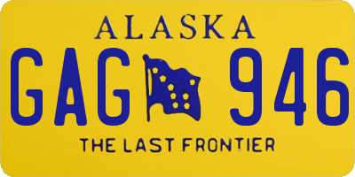 AK license plate GAG946