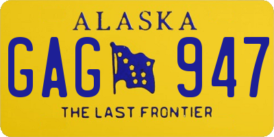 AK license plate GAG947