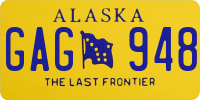 AK license plate GAG948