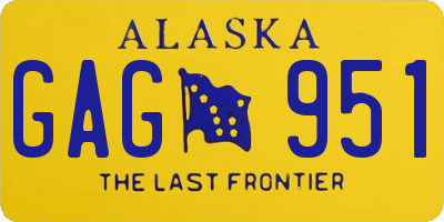 AK license plate GAG951