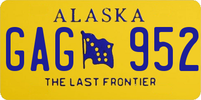 AK license plate GAG952