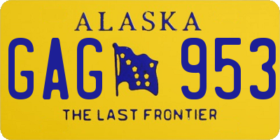 AK license plate GAG953