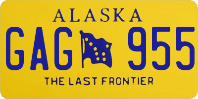 AK license plate GAG955