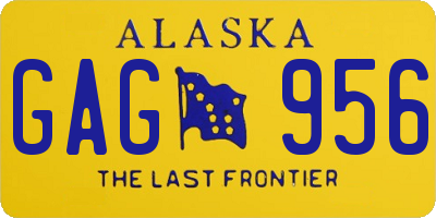 AK license plate GAG956