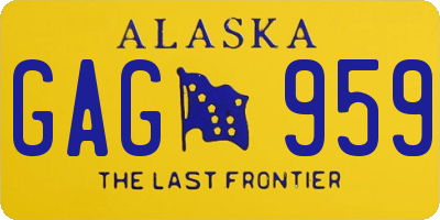 AK license plate GAG959