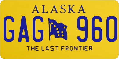 AK license plate GAG960