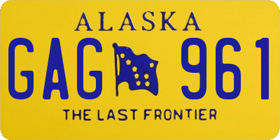 AK license plate GAG961