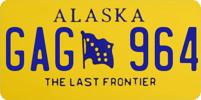 AK license plate GAG964