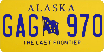 AK license plate GAG970