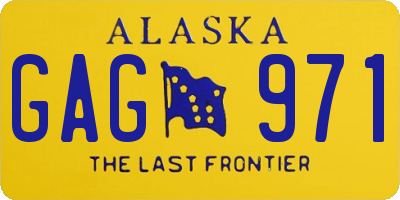 AK license plate GAG971