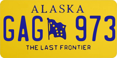 AK license plate GAG973