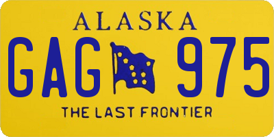 AK license plate GAG975