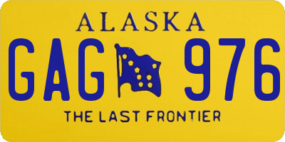 AK license plate GAG976