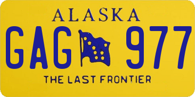 AK license plate GAG977