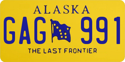 AK license plate GAG991