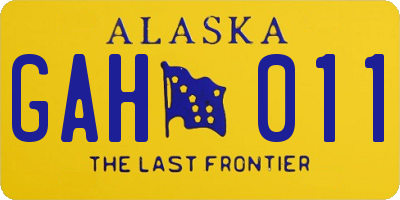 AK license plate GAH011