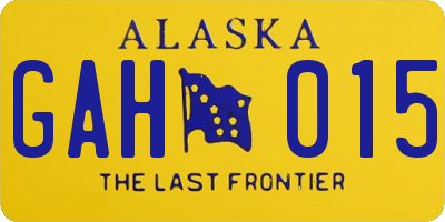 AK license plate GAH015