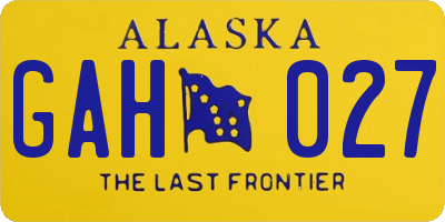 AK license plate GAH027
