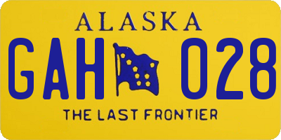 AK license plate GAH028