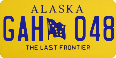 AK license plate GAH048