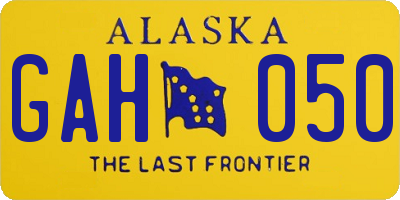 AK license plate GAH050