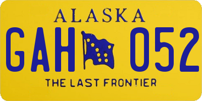 AK license plate GAH052