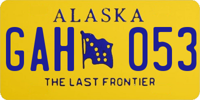 AK license plate GAH053