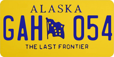 AK license plate GAH054