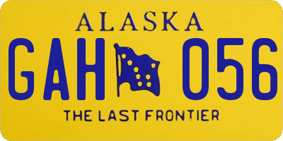 AK license plate GAH056