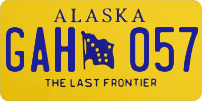 AK license plate GAH057