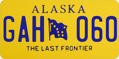 AK license plate GAH060