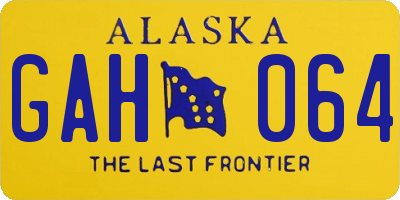 AK license plate GAH064