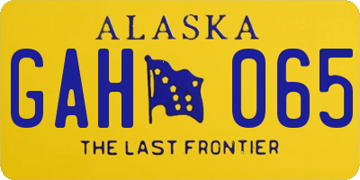 AK license plate GAH065