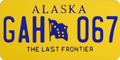 AK license plate GAH067