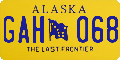 AK license plate GAH068