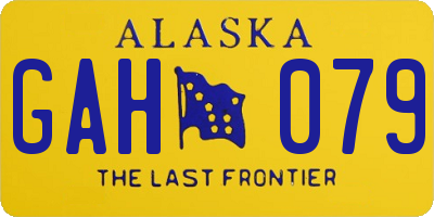 AK license plate GAH079