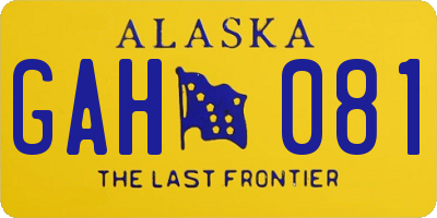 AK license plate GAH081