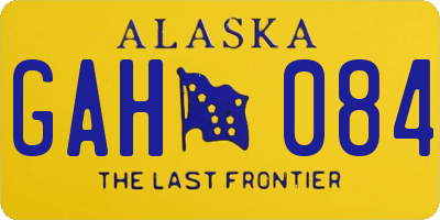 AK license plate GAH084