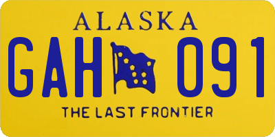 AK license plate GAH091