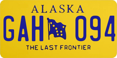 AK license plate GAH094