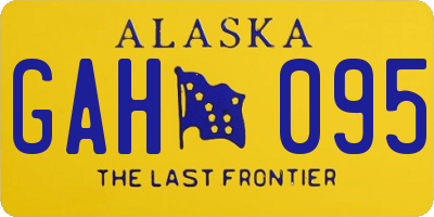 AK license plate GAH095